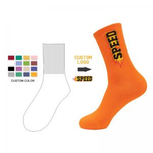 Mens  cotton custom crew socks custom logo  basketball  socks men crew knitted sublimation crew sock blanks 2 buyers