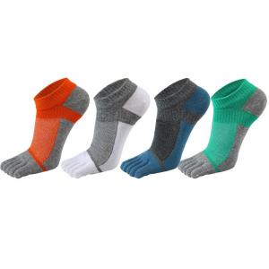 Customized Invisible Pure Cotton Breathable Five Finger Sports Socks Colorful Compression No Show Ankle Socks