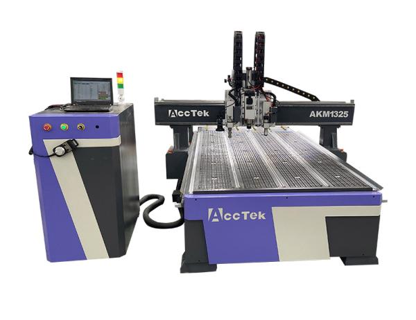 Three-spindle CNC Router Machine with Rotary axis