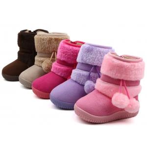 China Kids Warm Fur Winter Snow Boots For Outdoor Anti Slip supplier