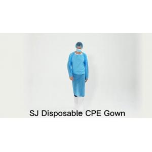 S&J Disposable Isolation Gown Individual Wrapped Long Sleeve & Thumb Hole Unisex Liquid-Proof CPE Gown Disposable