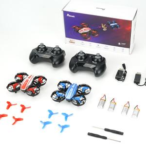 A21 Mini RC Racing Drones Set for Kids, 2 Pack IR Battle Drone with LED Lights