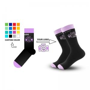 OEM Brand Custom Logo Socks Color Matching Design Men Women Crew Sport Cotton Socks Unisex