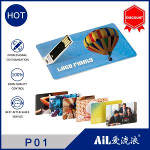 China Custom Logo Printed Mini Credit Card USB Flash Drive supplier