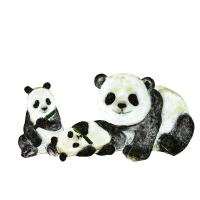 outdoor 3D LED Panda for Animal Landscape Engineering lamp decorating  and Theme Park Zoo Lawn stereo modeling lamp Ornament