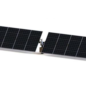 74 M 60 Deg Solar Tracking System Back Tracking Axis Solar Tracker With Worm Gear