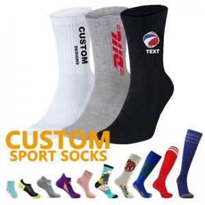 China Wholesale men quick  sport sock women custom logo barnded high quality  anti slip bamboo grip athletic sport sock cotton supplier