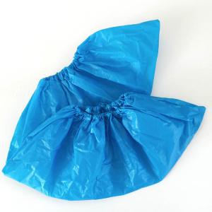 China Handmade CPE Blue Disposable Shoe Covers Anti Skid Medical Shoe Protectors supplier