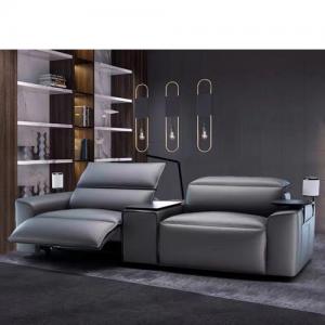 New Italian Minimalist Leather Coffee Table Sofa Combination Electric Smart Home Theater Audio-Visual Room Sofa