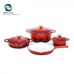 China Enamel Cast Iron Cookware Set supplier