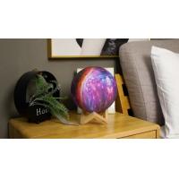 7.1Inch 16 Colors Ball Moon Night Light with Stand Space 3D Printed Galaxy Light Galaxy Moon Lamp  for Women Girls Gifts
