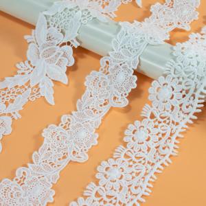 Cotton edge trim white sewing assorted eyelet lace fabric manufacturer crochet lace webbing trimmed lace