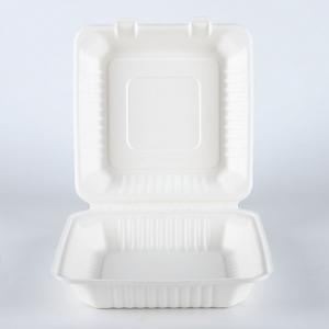 Eco food packaging tableware biodegradable clamshell take away box