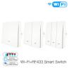 China no neutral WIFI Smart Light Wall Switch work with Alexa, 1 2 3 gang EU/UK 86*86mm push button, mechanical type wholesale