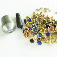 Hot Sale 10mm Fashion Round Decorative Rivets For Fabric Leather Crystal Brass Diamond Pearl Material