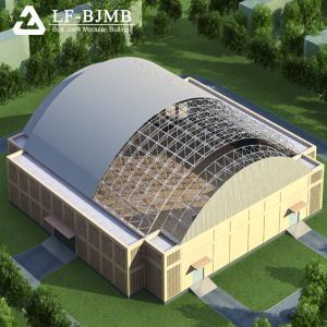 LF space frame prefab gym building badminton sport hall steel structure construction indoor center sport stadium roof