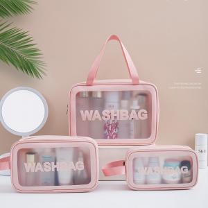 Pu Transparent Cosmetic Bag Ins Wind Travel Portable Scrub Bath Waterproof Portable Wash Bag Cosmetic Storage Bag