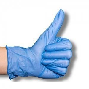 Blue Medical Examination Gloves Disposable Vinyl Gloves Powder Free