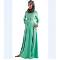 China China factory custom long sleeves Pleated Maternity wear islam dress muslim on sale