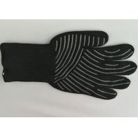 China Silicone Cooking Heat Resistant Gloves 500℃ High Temp Resistance Non Slip on sale