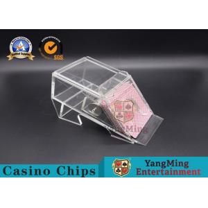 Durable 1 Deck Casino Card Shoe , Black Or Clear Color Gambling Dedicated Acrylic Shoes