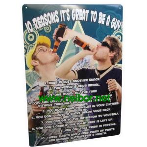 A4 size tin bar sign tin poster metal advertising board for beer promotion