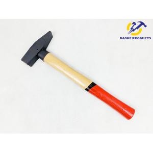 DIN Standard Forged carbon steel German Type Safety Machinist hammer with double color wooden handle