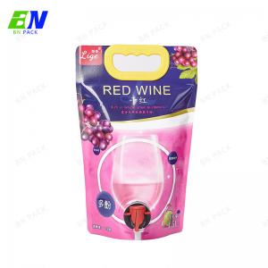 China Bag In Box Supplies 1.5L Aluminum Foil Food Grade Bags In Box Wine Dispensing Wine pouch with valve supplier