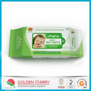 China Fragrance Biodegradable Baby Wet Wipes 80 Sheets with Flip Lid supplier