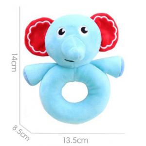 China Cute Baby Animal Head Rattle Plush toys 14cm supplier