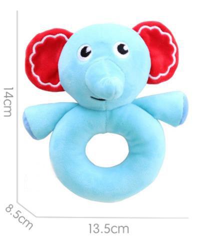 Cute Baby Animal Head Rattle Plush toys 14cm