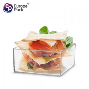 Custom transparent square food storage box clear mini plastic candy box