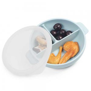 China Leak Proof Silicone Feeding Bowl With Lid Suction Bowl Weaning supplier