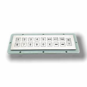 China IP65 / IK07 imperméable à l'eau résistant à la violence clavier métallique 17 touches clavier en acier inoxydable clavier rétroéclairage clavier USB supplier