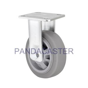 China Grey Nonmarking Thermoplastic Rubber Casters roda o rodízio fixo rígido supplier