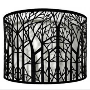 Hollow Tree Laser Cut Metal Lamp Shade White Inner 300*200MM