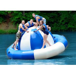 China Water Park Inflatable Saturn Rocker , Attractive Blue Inflatable Water Game Spinner supplier