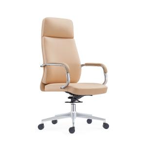 High Back Leather Desk Swivel Chair 1 Position Tilting Mechanism
