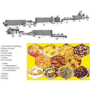 China コーンフレーク朝食用シリアル製造ライン SS304 包装機付き 300-400 KG/H wholesale