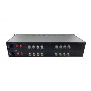 Chassis Full HD  8 Channel 3G-SDI video Fiber Converter Single Mode FC port single fiber