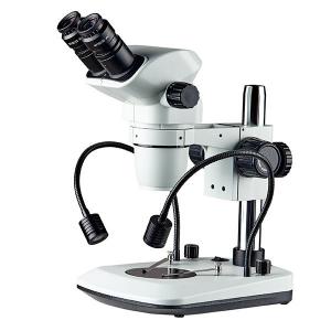China Stereo Zoom Microscope  boom stand Gooseneck LED illumination independent control  6.7X-45X supplier