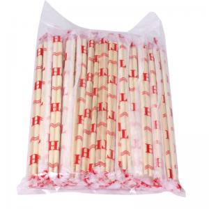 5.0mm Paper Wrap Round Bamboo Chopsticks Plastic Hygienic Round Square