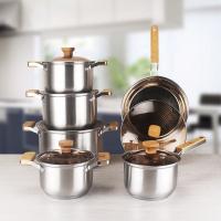 China Amazon TOP Seller 12 PCS Cooking Pot Set Non Stick Sauce Pan Milk Pot Frying Pan Deep Cookware Set For Kitchen on sale
