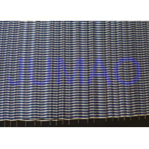 Decorative Glass Laminated Metal Mesh Fabric For Wall Partition CE Approved