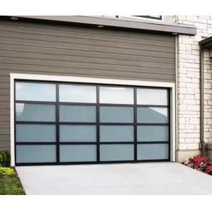 Double Glazing Glass Aluminum Sectional Garage Doors Soundproofing