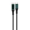 China 1M 2A Trenzado con TPE con aleación de aluminio Cable de pantalla digital personalizable para carga de teléfonos móviles wholesale