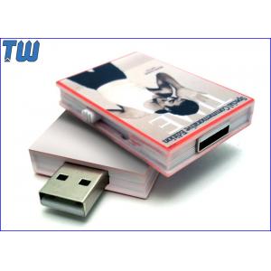China Full Color UV Digital Printing Magazine 16GB USB Pen Stick Side Slip Out wholesale