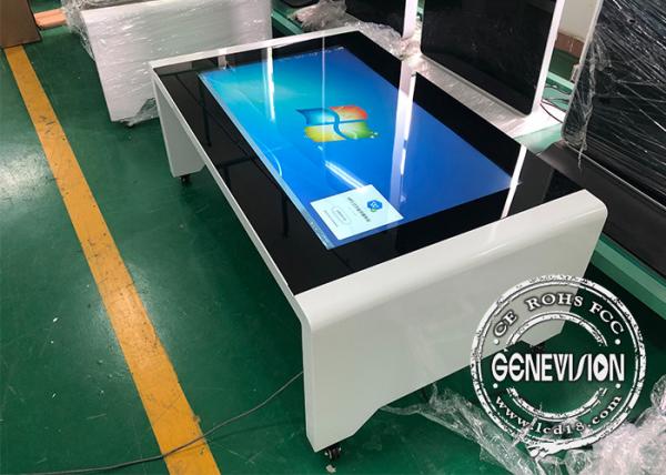 Waterproof Capacitive Touch Screen Digital Signage 43'' Coffee / Tea Table With