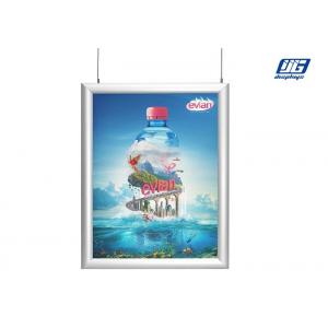 Double - Sided Hanging Picture Frames , Clip Hanging Poster Frame 180° View Angle