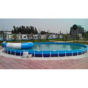 Family Entertainment Metal Framed Swimming Pools Round Custom Made